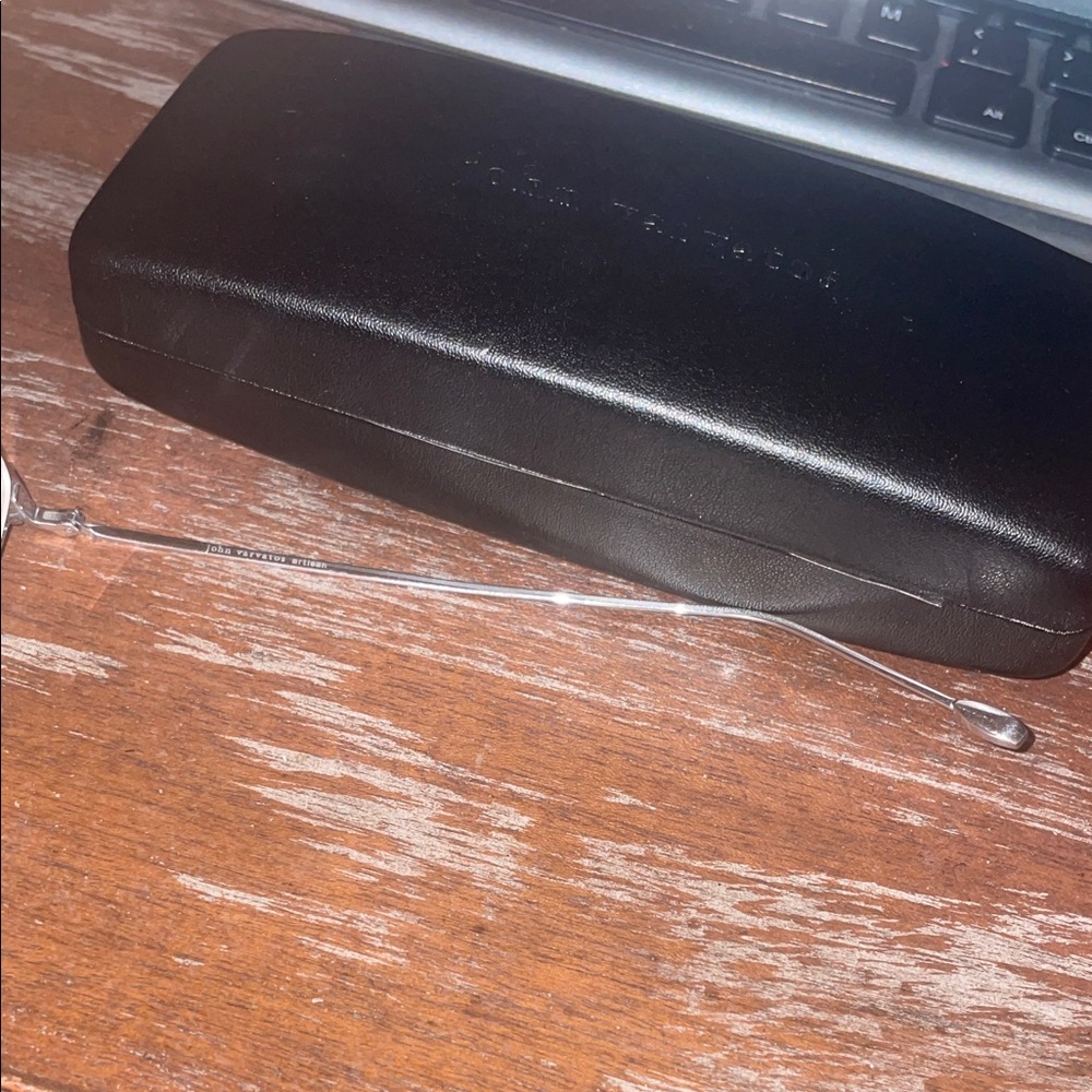 John Varvatos Black And Silver Rectangular Eyegla… - image 8